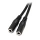 StarTech.com Cavo splitter stereo slim Maschio 3,5 mm a 2 femmina 3,5 mm MUY1MFFS