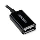 StarTech.com Cavo Adattatore micro USB a USB femmina OTG da viaggio 12cm MF Nero UUSBOTG