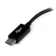 StarTech.com Cavo Adattatore micro USB a USB femmina OTG da viaggio 12cm MF Nero UUSBOTG