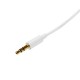 StarTech.com Cavo audio stereo slim da 3,5 mm bianco 2 m MM MU2MMMSWH