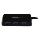 StarTech.com Hub Mini USB 3.0 SuperSpeed a 4 porte portatile Nero ST4300MINU3B