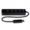 StarTech.com Hub portatile USB 3.0 SuperSpeed a 4 porte - Perno e concentratore per notebook o Ultrabook USB 3.0 con cavo ...