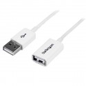 StarTech.com Cavo di prolunga USB 2.0 da 2 m A ad A - MF, colore bianco USBEXTPAA2MW