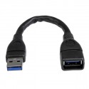 StarTech.com Cavo prolunga USB 3.0 Tipo A da 15 cm da A ad A - MaschioFemmina USB3EXT6INBK