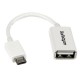 StarTech.com Cavo Adattatore micro USB a USB femmina OTG da viaggio 12cm MF Bianco UUSBOTGW