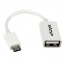 StarTech.com Cavo Adattatore micro USB a USB femmina OTG da viaggio 12cm MF - Bianco UUSBOTGW