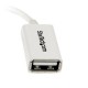 StarTech.com Cavo Adattatore micro USB a USB femmina OTG da viaggio 12cm MF Bianco UUSBOTGW