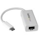 StarTech.com Adattatore di rete USB C a RJ45 Gigabit Ethernet USB 3.1 Gen 1 5 Gbps Bianco US1GC30W