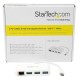 StarTech.com Hub USB 3.0 a 3 porte con Gigabit Ethernet USB C a 3x USB A Bianco HB30C3A1GEA