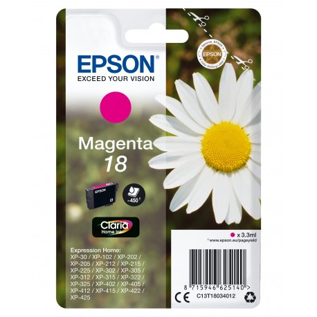 Epson Daisy Cartuccia Margherita Magenta Inchiostri Claria Home 18 C13T18034022