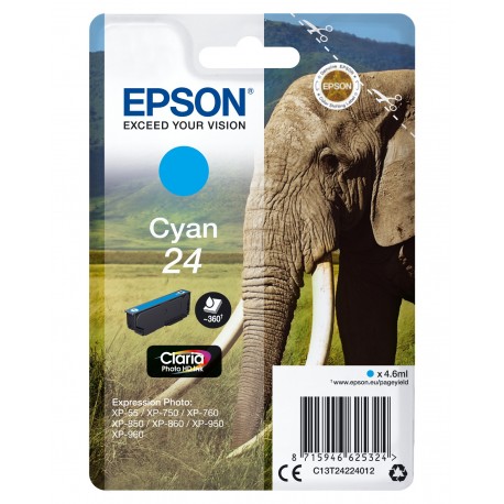 Epson Elephant Cartuccia Ciano C13T24224022