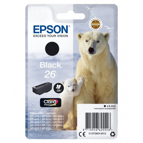 Epson Polar bear Cartuccia Nero C13T26014012