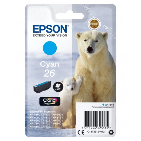 Epson Polar bear Cartuccia Ciano C13T26124022