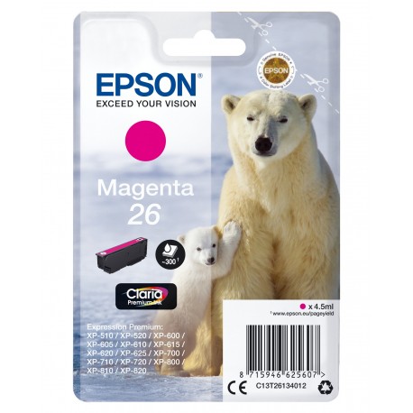 Epson Polar bear Cartuccia Magenta C13T26134012