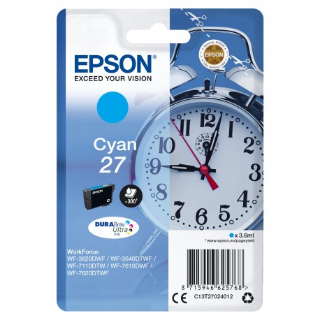 Epson Alarm clock Cartuccia Sveglia Ciano Inchiostri DURABrite Ultra 27 C13T27024012
