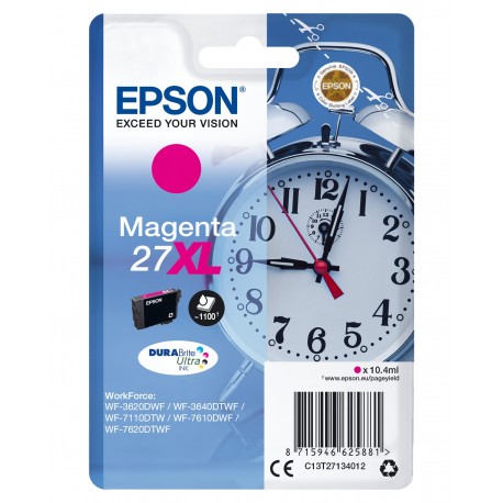 Epson Alarm clock Cartuccia Sveglia Magenta Inchiostri DURABrite Ultra 27XL C13T27134022