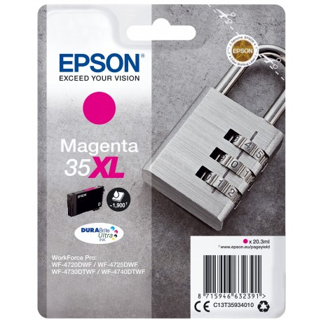 Epson Padlock Singlepack Magenta 35XL DURABrite Ultra Ink C13T35934020