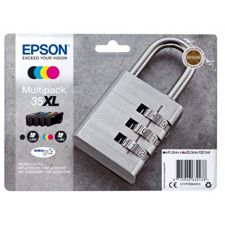 Epson Padlock Multipack 4 colours 35XL DURABrite Ultra Ink C13T35964010