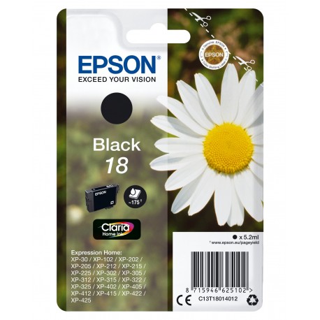 Epson Daisy Cartuccia Margherita Nero Inchiostri Claria Home 18 C13T18014012