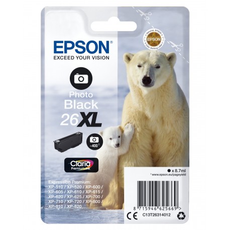 Epson Polar bear Cartuccia Nero foto XL C13T26314012