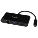 StarTech.com Adattatore di rete USB-C a Ethernet a 3 porte - Hub USB 3.0 con Power Delivery US1GC303APD