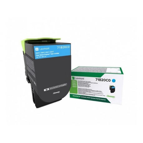 Lexmark 71B20C0 cartuccia toner Original Ciano 1 pezzoi