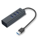 i-tec Metal U3METALG3HUB hub di interfaccia USB 3.2 Gen 1 3.1 Gen 1 Type-A 5000 Mbits Grigio