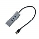 i tec Metal U3METALG3HUB hub di interfaccia USB 3.2 Gen 1 3.1 Gen 1 Type A 5000 Mbits Grigio