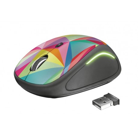 Trust Yvi FX mouse Ambidestro RF Wireless Ottico 1600 DPI TRU22337