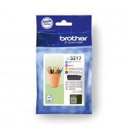 Brother LC 3217VAL cartuccia dinchiostro 4 pz Originale Nero, Ciano, Magenta, Giallo LC3217VAL