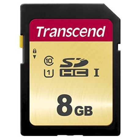 Transcend 8GB, UHS I, SD SDHC MLC Classe 10 TS8GSDC500S