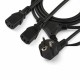 StarTech.com Cavo di Alimentazione per Computer a Y da 2m Cavo Elettrico Splitter AC di Ricambio per PCMonitor da Schuko a...