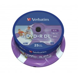 Verbatim 43667 DVD vergine 8,5 GB DVD R DL 25 pz