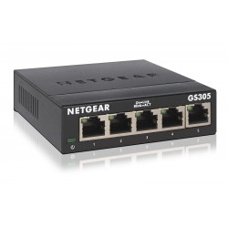 Netgear GS305 Non gestito L2 Gigabit Ethernet 101001000 Nero GS305 300PES