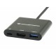 Conceptronic DONN01B hub di interfaccia USB 3.2 Gen 1 3.1 Gen 1 Type C 5000 Mbits Nero
