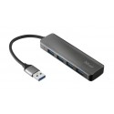 Trust Halyx Aluminium 4-Port USB 3.2 Hub Grigio TRU23327