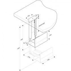 Nilox RO17.03.1127 Supporto CPU a carrello Nero