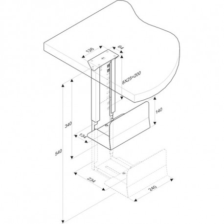 Nilox RO17.03.1127 Supporto CPU a carrello Nero