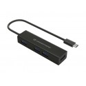 Conceptronic HUBBIES07B hub di interfaccia USB 3.2 Gen 1 3.1 Gen 1 Type-C 5000 Mbits Nero