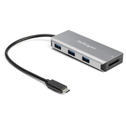 StarTech.com Hub USB C a 3 porte con lettore per schede SD 10 Gbps 3 USB A HB31C3ASDMB