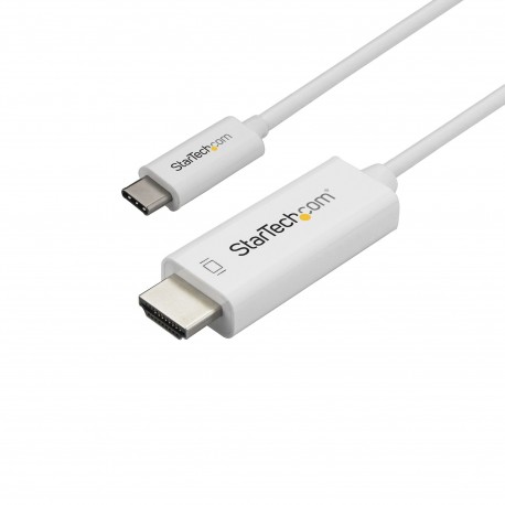 StarTech.com Cavo HDMI a USB C da 2m Cavetto USB 3.1 Tipo C a HDMI 4k a 60Hz Bianco CDP2HD2MWNL