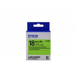 Epson Nastro fondo Fluorescente Verde per testo Nero 189 LK 5GBF C53S655005