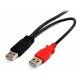StarTech.com Cavo a doppia alimentazione per disco rigido esterno HDD a splitter Y cavo USB A a mini B da 1,8m USB2HABMY6