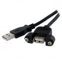 StarTech.com Cavo Prolunga USB 2.0 per montaggio a pannello di Tipo AA Femmina A Maschio A - 60 cm USBPNLAFAM2