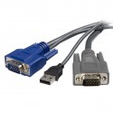 StarTech.com Cavo KVM ultra-sottile VGA USB 2 in 1 1,8 m SVUSBVGA6