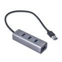 i-tec Metal U3HUBMETAL403 hub di interfaccia USB 3.2 Gen 1 3.1 Gen 1 Type-A 5000 Mbits Grigio