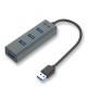 i tec Metal U3HUBMETAL403 hub di interfaccia USB 3.2 Gen 1 3.1 Gen 1 Type A 5000 Mbits Grigio