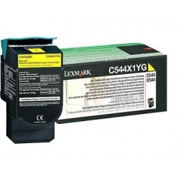 Lexmark C544, X544 Yellow Extra High Yield Return Programme Toner Cartridge 4K cartuccia toner Originale Giallo 0C544X1YG