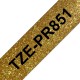 Brother TZe PR851 nastro per etichettatrice Nero dorato TZEPR851