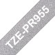 Brother TZe PR955 nastro per etichettatrice Bianco su argento TZEPR955